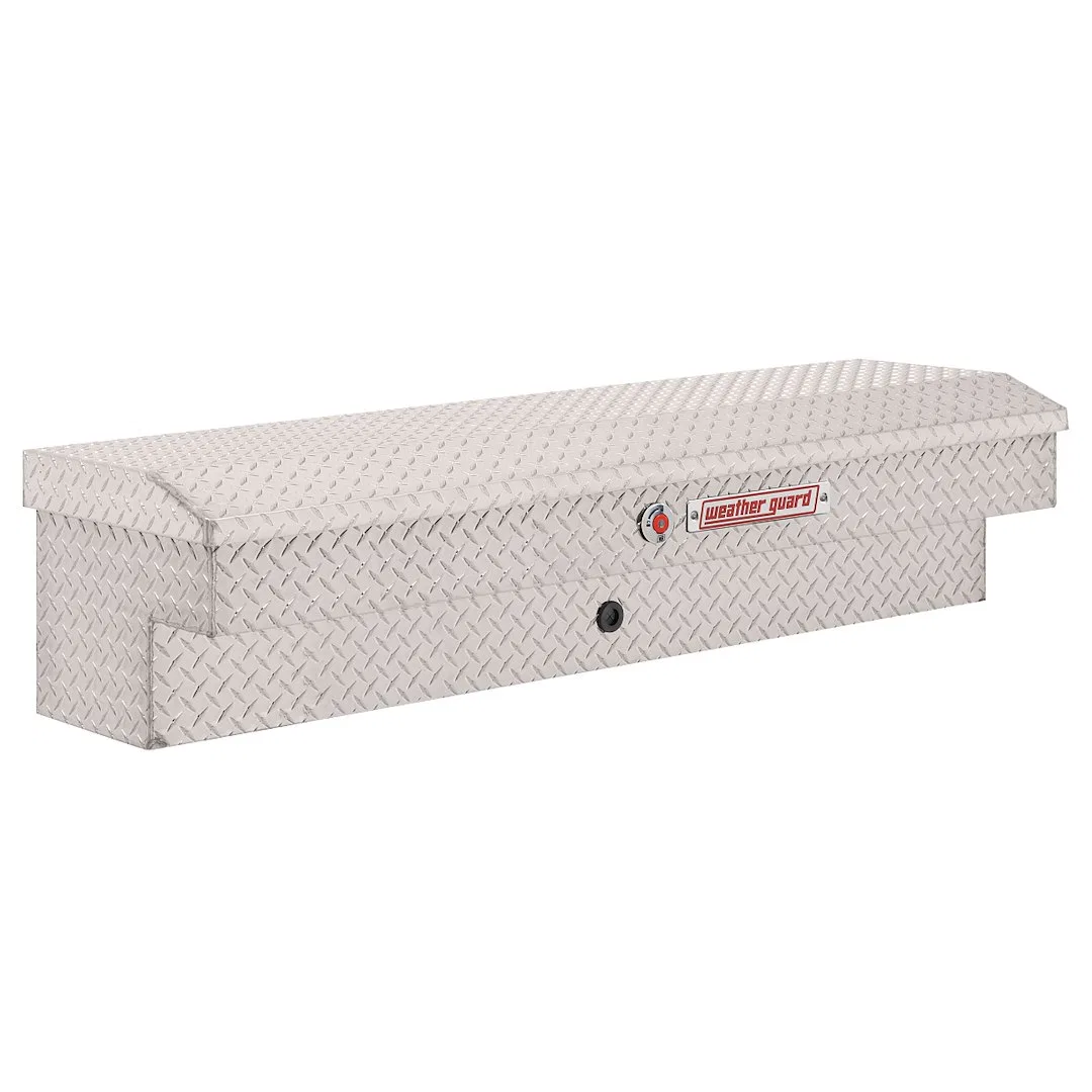174-0-04 – WEATHERGUARD Tool Box, Side Mount Single Lid Powder Coated Clear Aluminum 56 Inch Length x 17 Inch Width x...